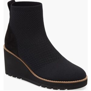 Black Wedge Ankle Boots